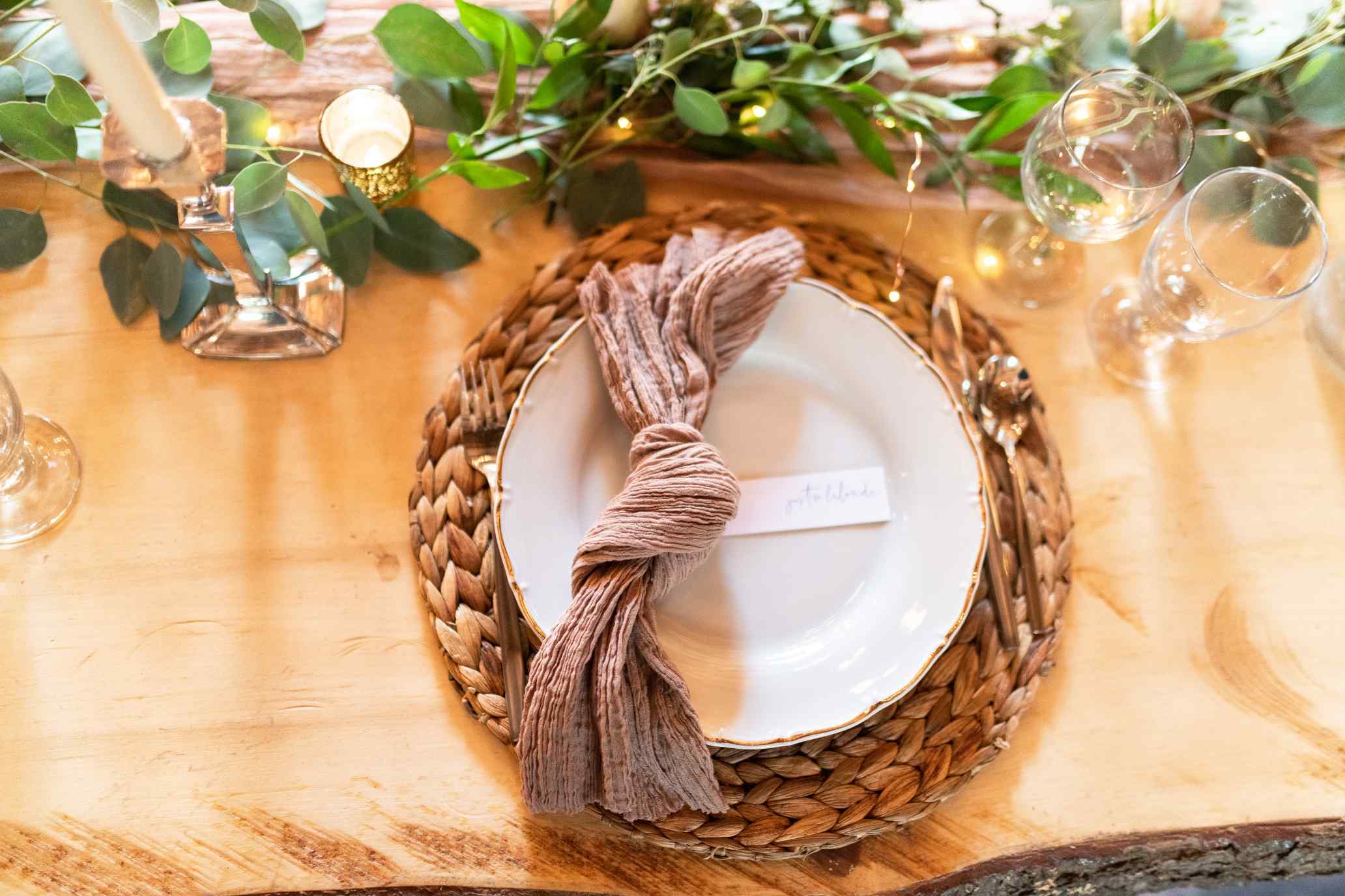 Outdoor celebration at Oak & Pines